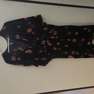 Modcloth Velvet Burnout Dress Flowers and Spider Webs- Size 2X